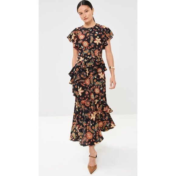 ULLA JOHNSON Women's Amaia Dress Size 2 In Hellebore - Picture 1 of 8